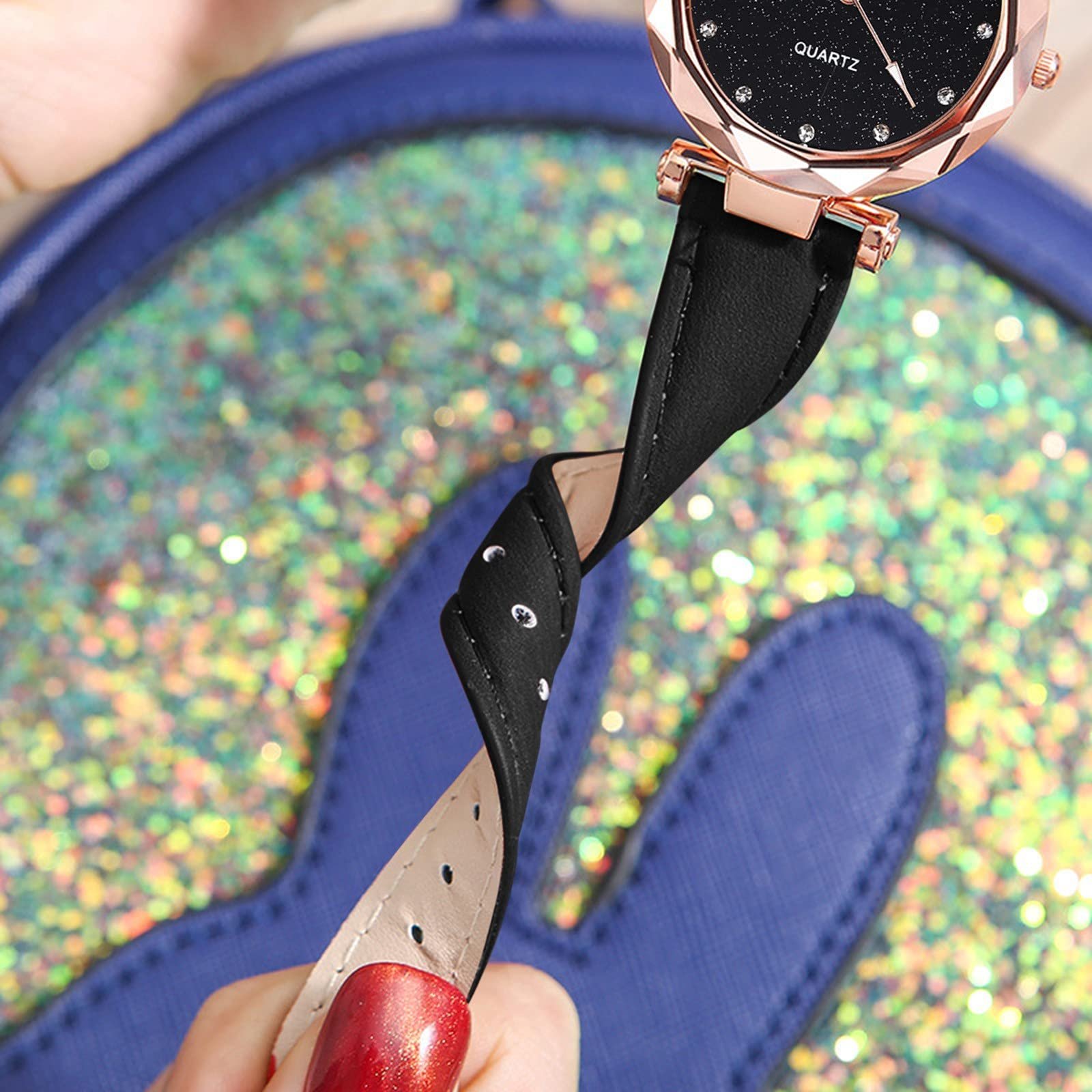 Женские часы Dashed Small Женские часы Belt Scale Dot с римскими цифрами, фото №4