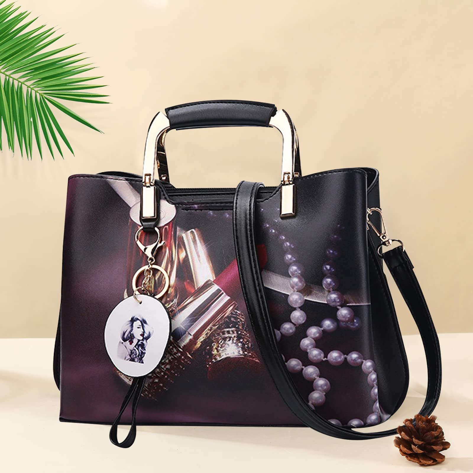 Элегантная Сумка NICOLE & DORIS, Дизайнерская Женская Сумка через Плечо, Сумка-шоппер, Модная Сумка с Красивым Узором, Персонализированная Сумка с Верхней Ручкой, фото №3