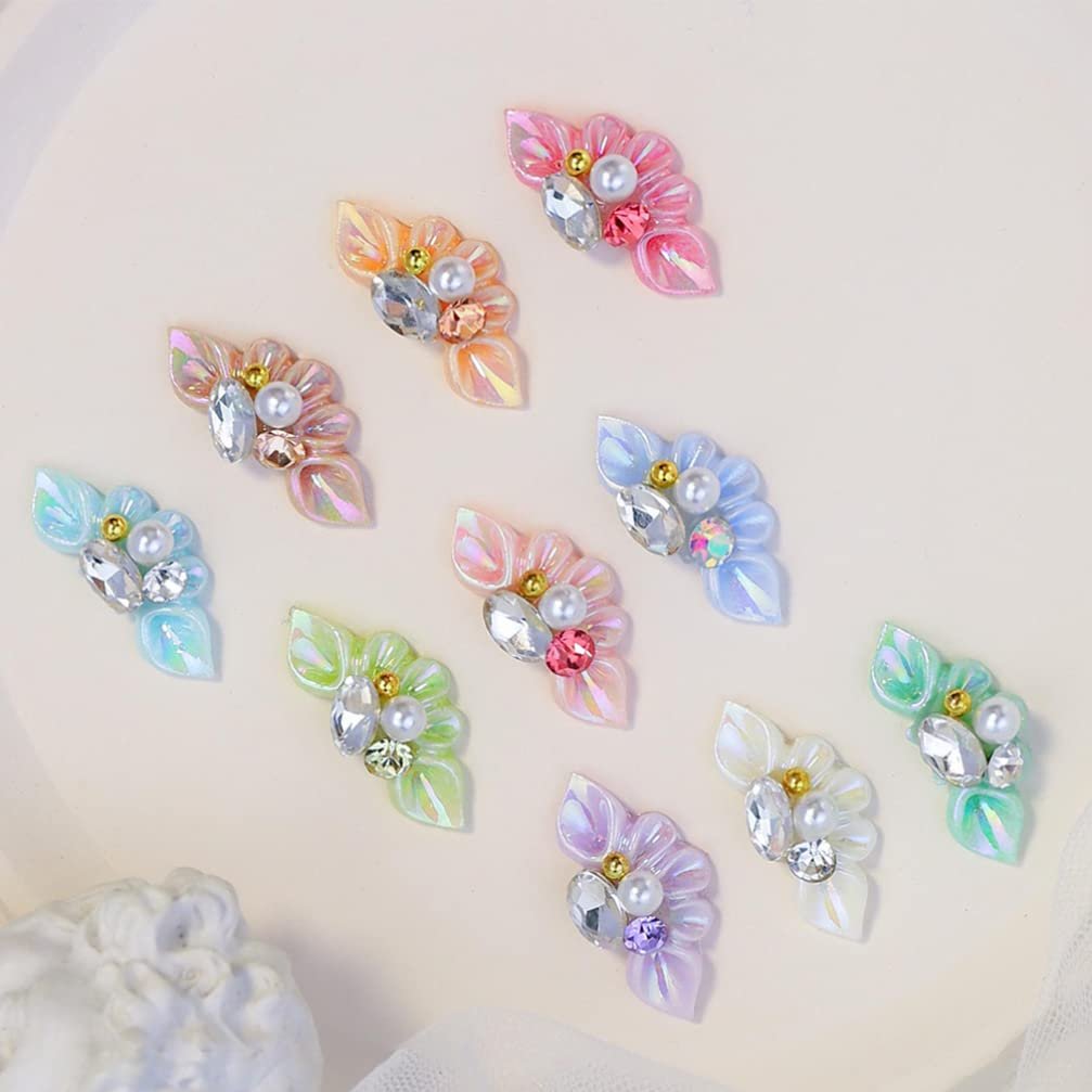 Украшения для ногтей Beavorty, 27 шт, резные, маникюрные, со стразами, украшения для маникюра, хлопья, блестки, аксессуары для ногтей, цветы из смолы, трехмерные цветы 3D, фото №4