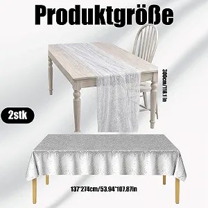 Ранер Tulle Glitter 70 x 300 см та 137 x 274 см Сріблястий ціна на synthetic.ua - Фото 1 Ранер Tulle Glitter 70 x 300 см та 137 x 274 см Сріблястий synthetic.ua - Фото 1