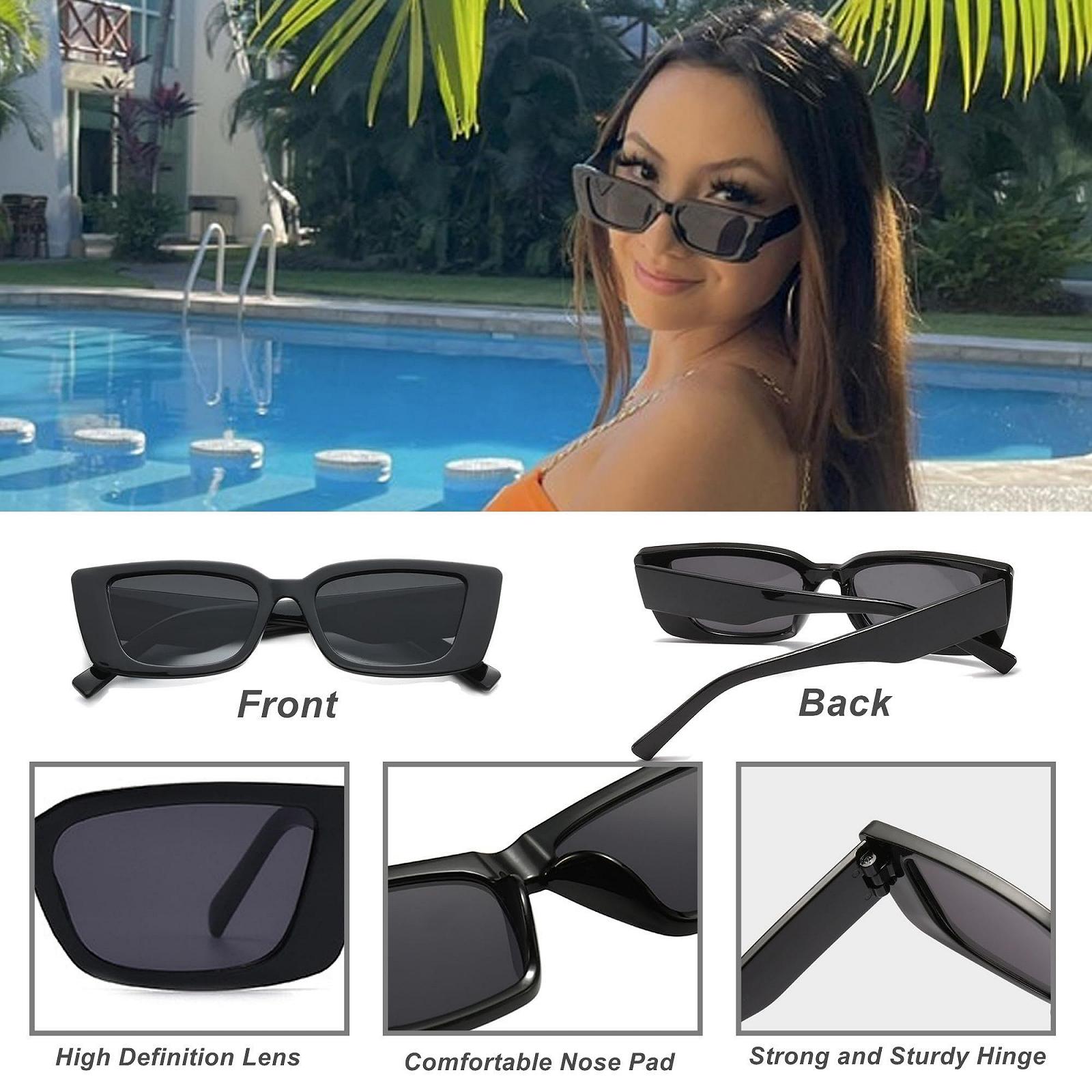 Вінтажні сонцезахисні окуляри котяче око Unning для жінок, ретро квадратні, фото №5