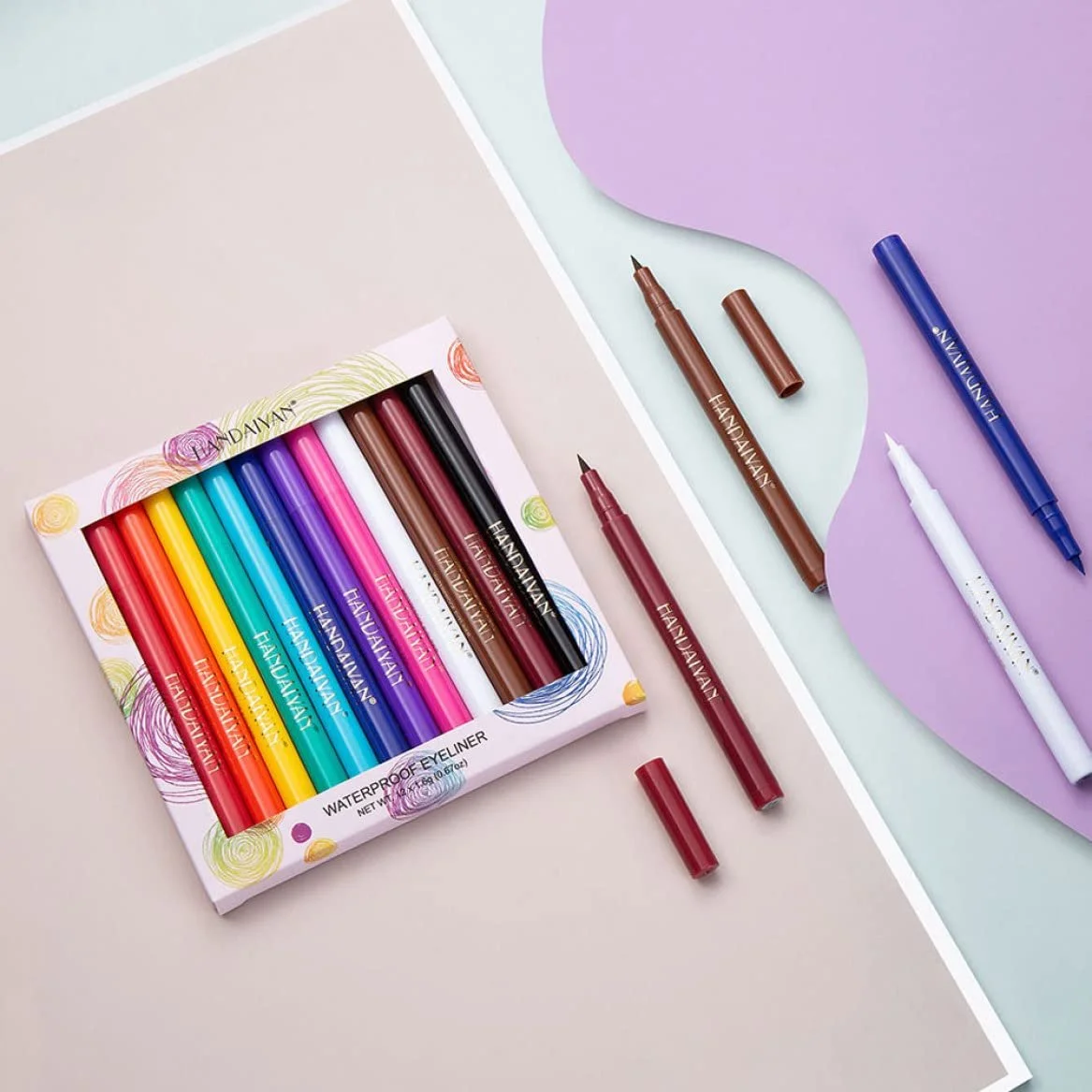 Набір підводок для очей Colourful Матові Водостійкі Гелеві, фото №6