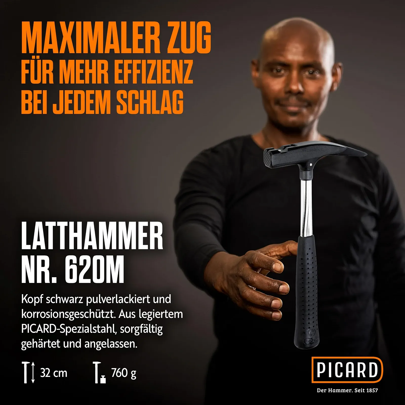Молоток кровельщика Picard Braun Ataque Special 600 г/725 г, фото №2 Молоток кровельщика Picard Braun Ataque Special 600 г/725 г, фото №2