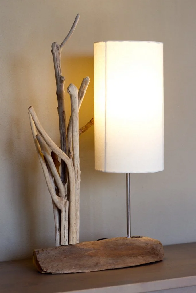 Настільна лампа HDmirrorR Werterhalt Madura Дрифтвуд Бавовна Ручна робота, фото №3