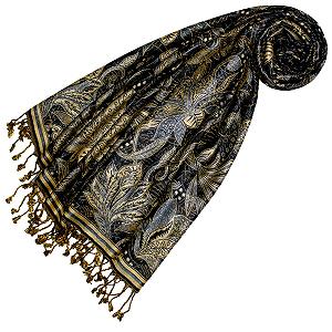Пашмина Lorenzo Cana 78438 70 см x 200 см, Черный Синий Золотой - Фото 1