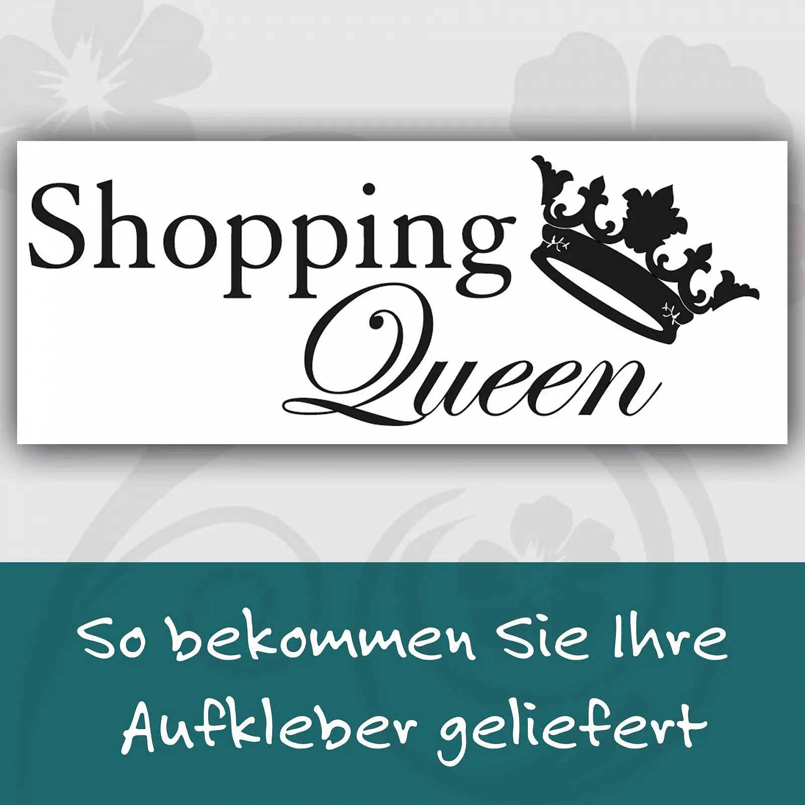 Наклейка на стену kleb-Drauf 1 Shopping-Queen 13 x 35 см Глянцевая Черная, фото №4