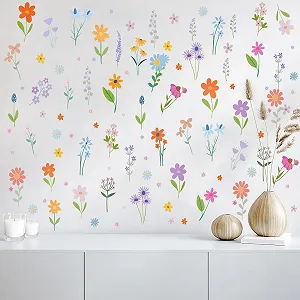 Наклейки на стену Boho Daisy Flowers 14 листов DIY - Фото 1