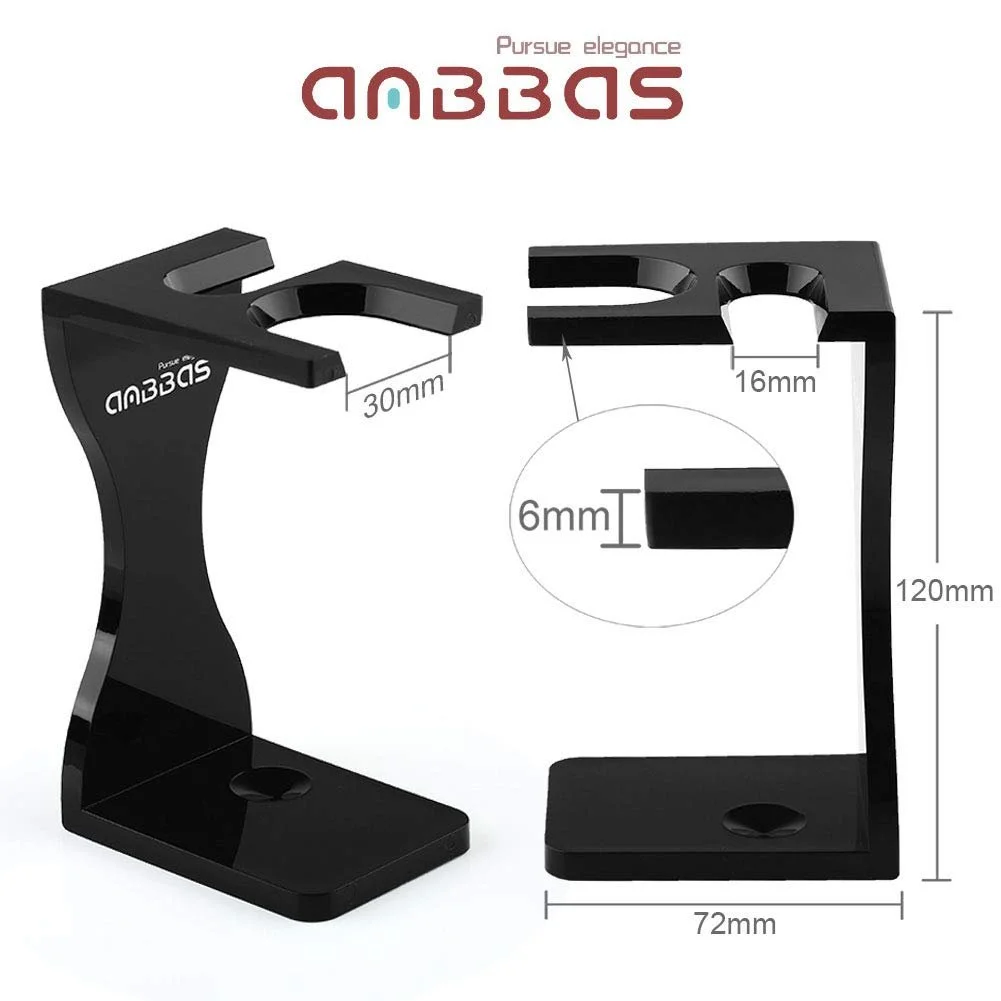 Помазок для бритья Anbbas Synthetic Hair с чашей и подставкой, фото №4