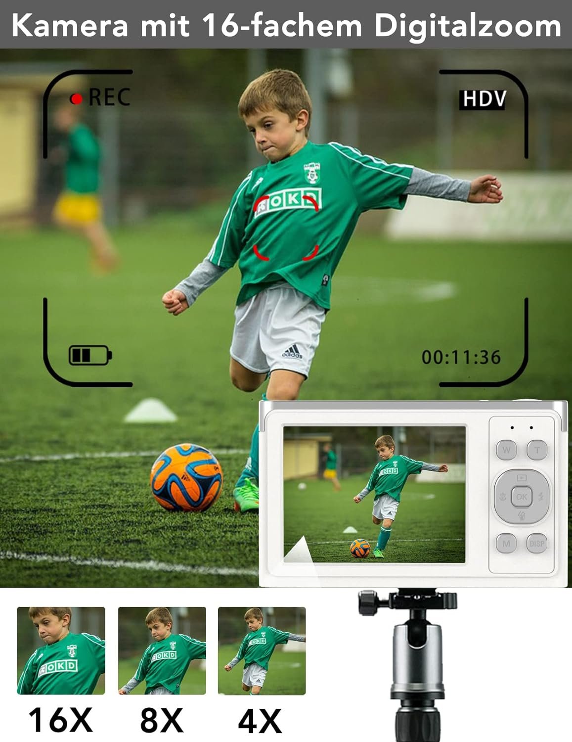 Фотоапарат Y-YOPZI K120-BK1 50Мп / CMOS / 4K 30fps / 16Х зум / Білий, фото №4