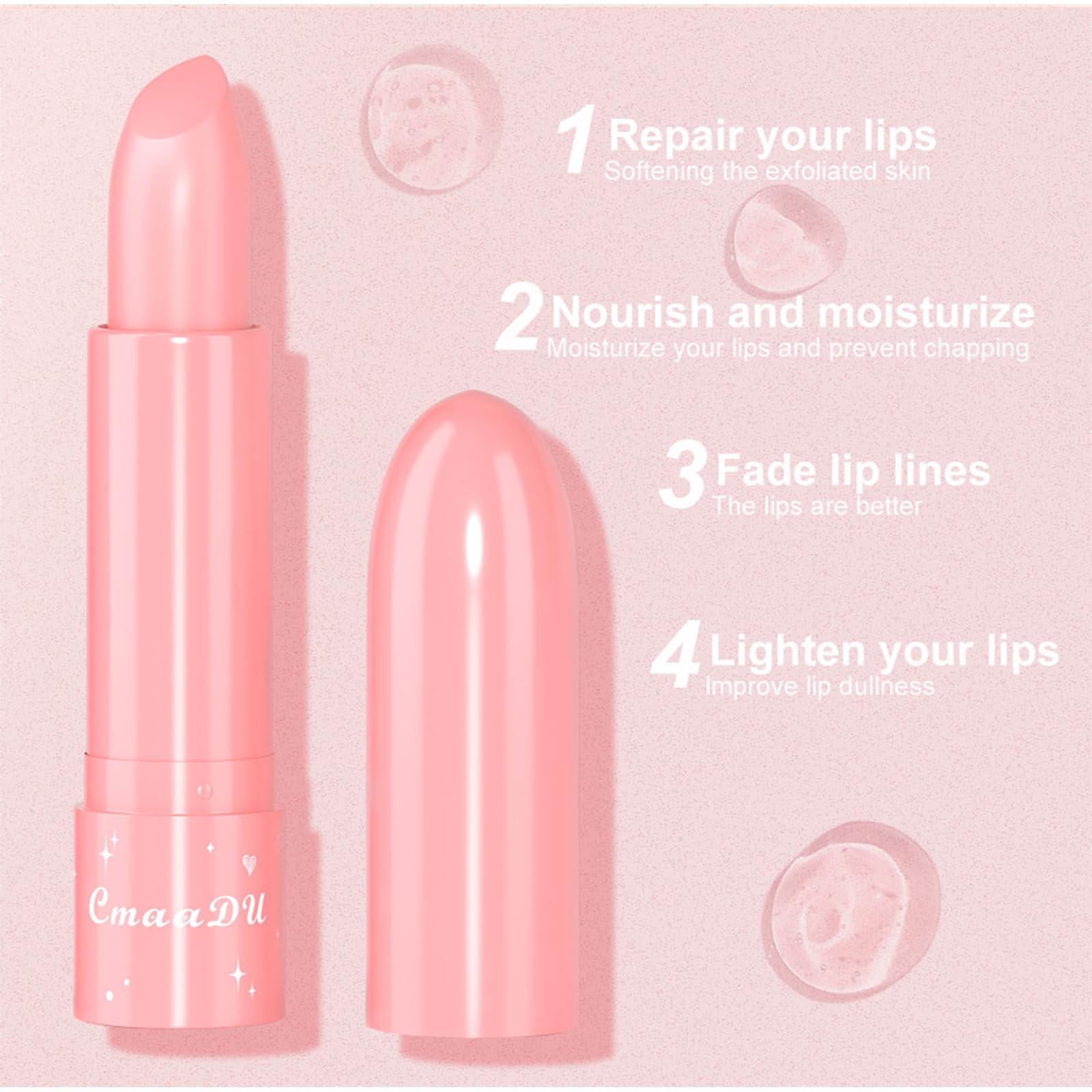 Помада Lipstick Fruit Червона помада з блискучою поверхнею з доглядом за губами, фото №4
