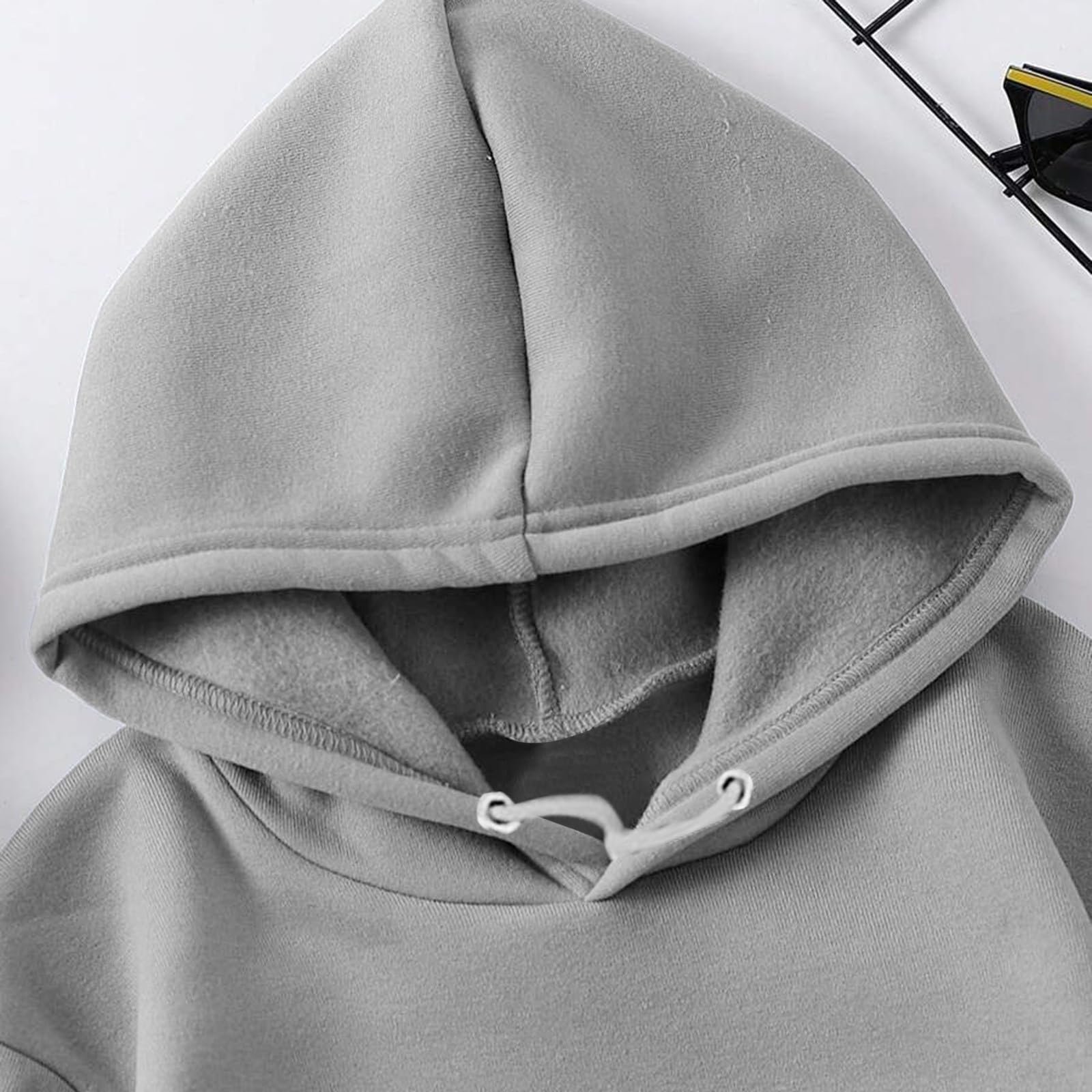 Худі Generisch З довгими рукавами Однотонний Светшот, фото №5