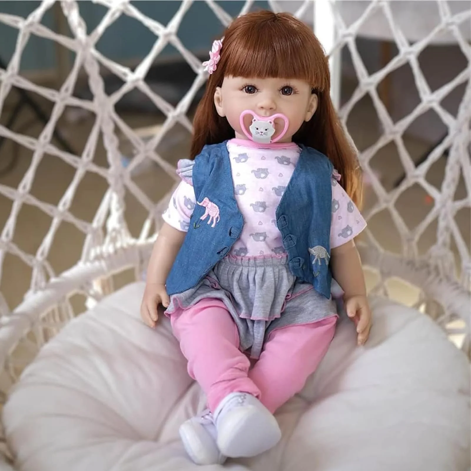 Кукла ZIYIUI Reborn Dolls Toddler 24 дюйма 60 см мягкий винил силикон реалистичная детская кукла ручной работы девочка, фото №8