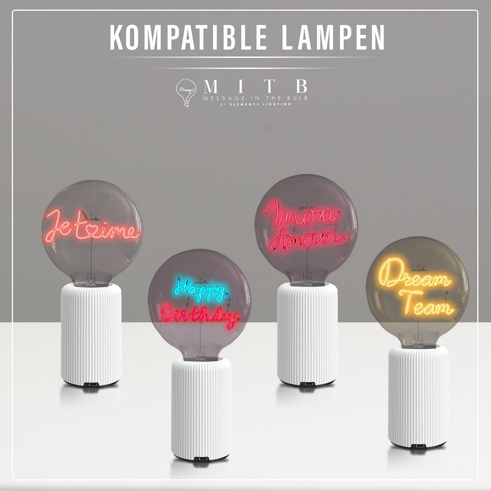 Основание для лампы Elements Lighting Fitz E27 11 см аккумуляторное Белое, фото №6