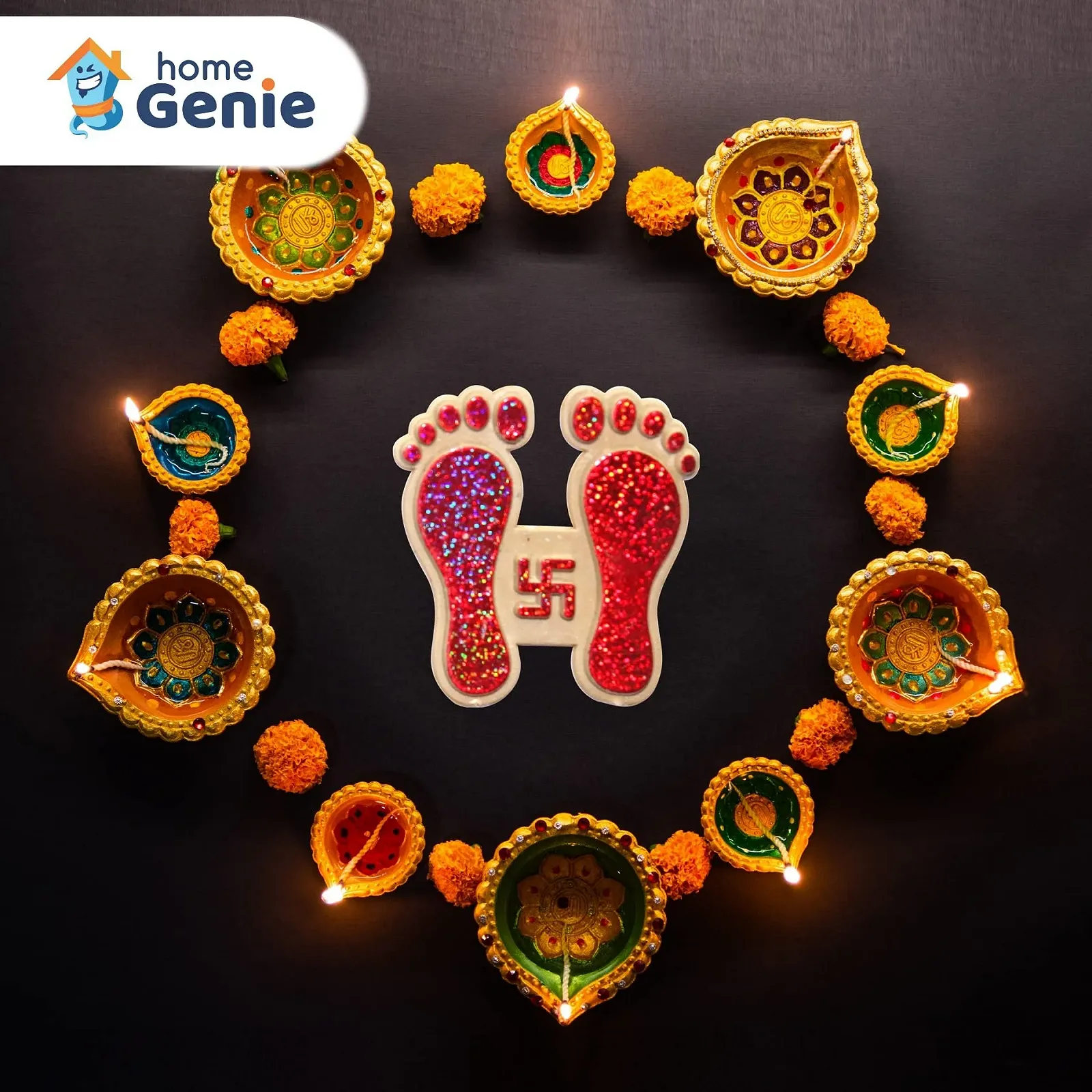 Наклейки Home Genie Laxmi Feet 5 штук Червоні, фото №3 Наклейки Home Genie Laxmi Feet 5 штук Червоні, фото №3