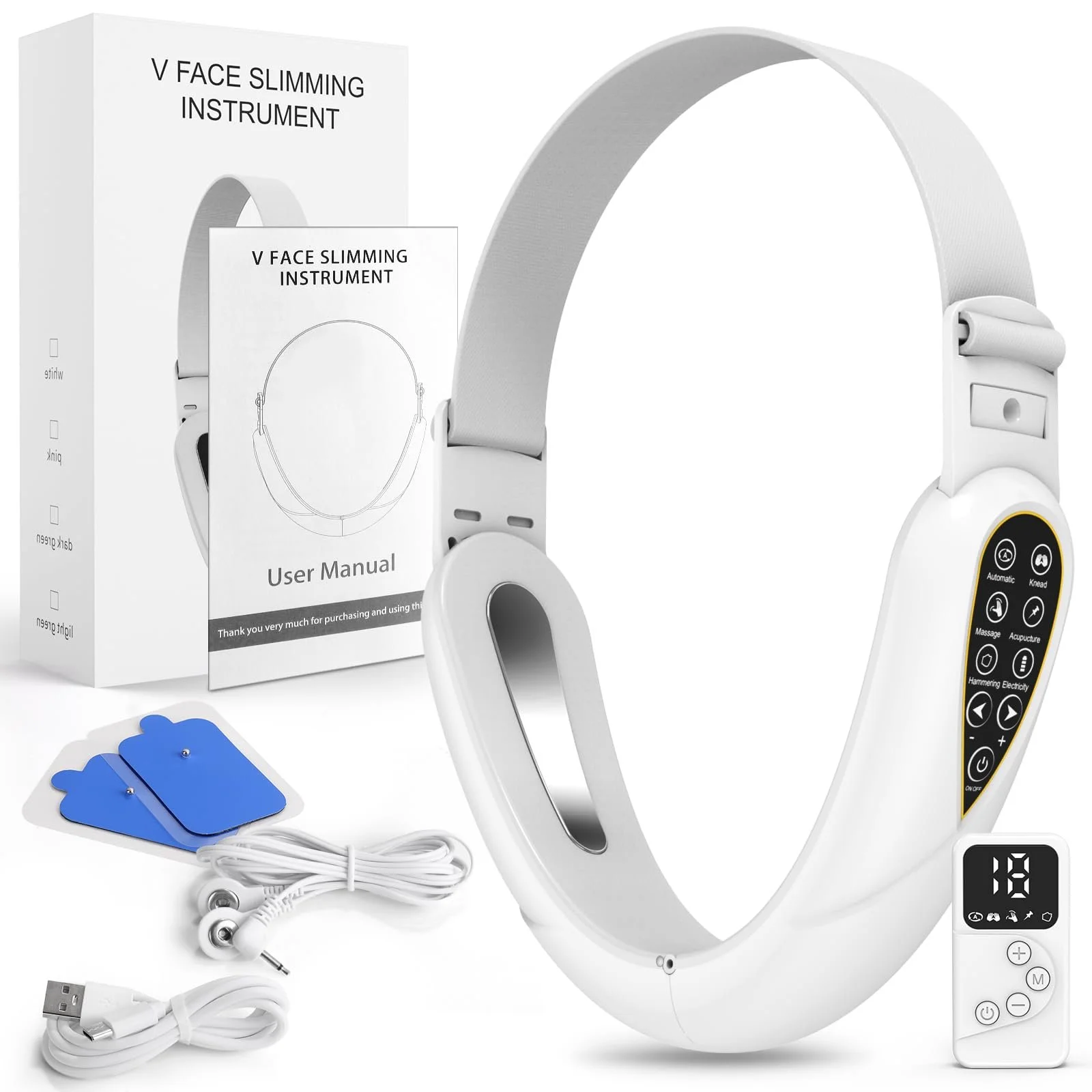 Массажер для лица V-Face 2026 Version Электрический EMS фототерапия 5 режимов Пульт дистанционного управления, фото №9