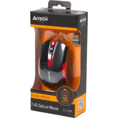 Мышка A4Tech G3-200N Black+Red, фото №4