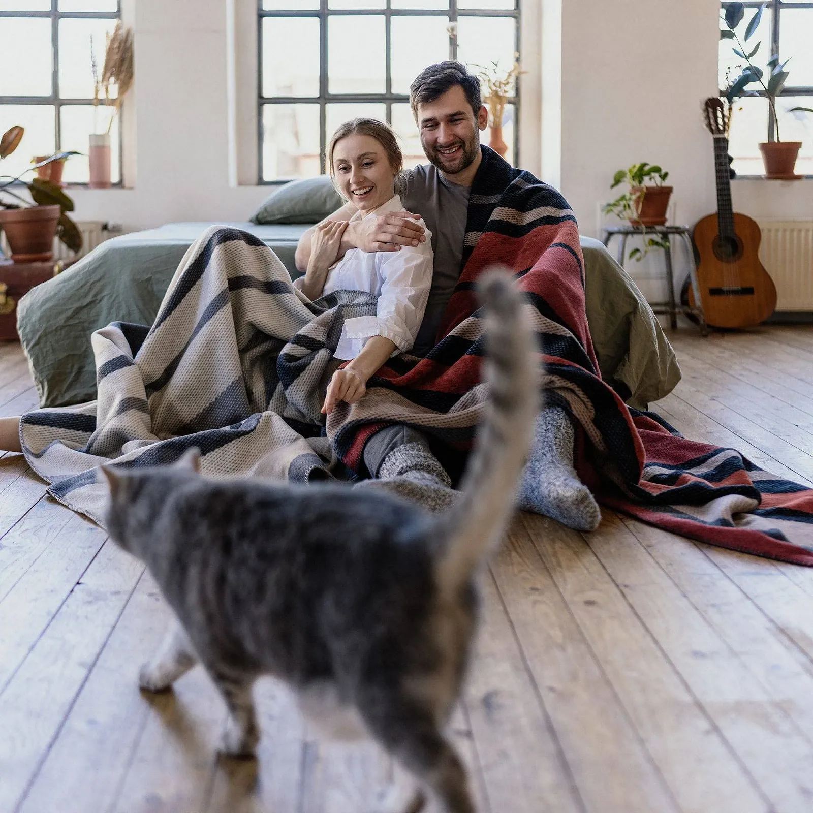 Покрывало Ibena Latina Антрацитовый/Терракотовый 150 x 200 см, фото №5