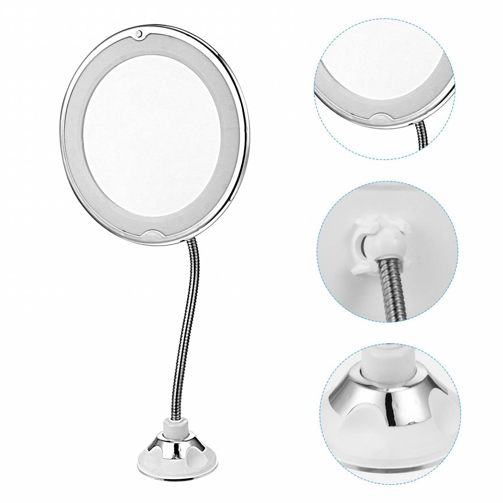 Зеркало Angoily LED с присоской с увеличительным стеклом пластик, фото №3 Зеркало Angoily LED с присоской с увеличительным стеклом пластик, фото №3