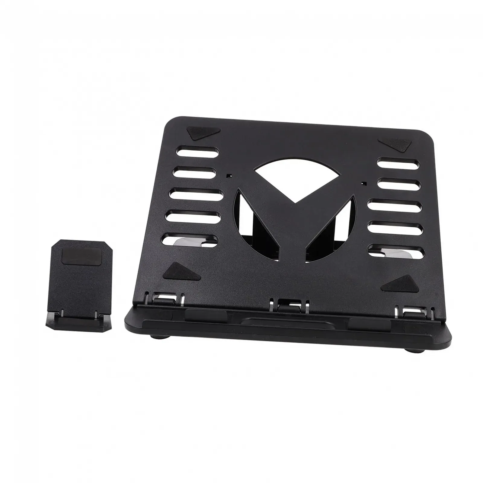 Підставка для ноутбука Обертова Складна Регульована по висоті з тримачем для телефону Ергономічна, фото №1