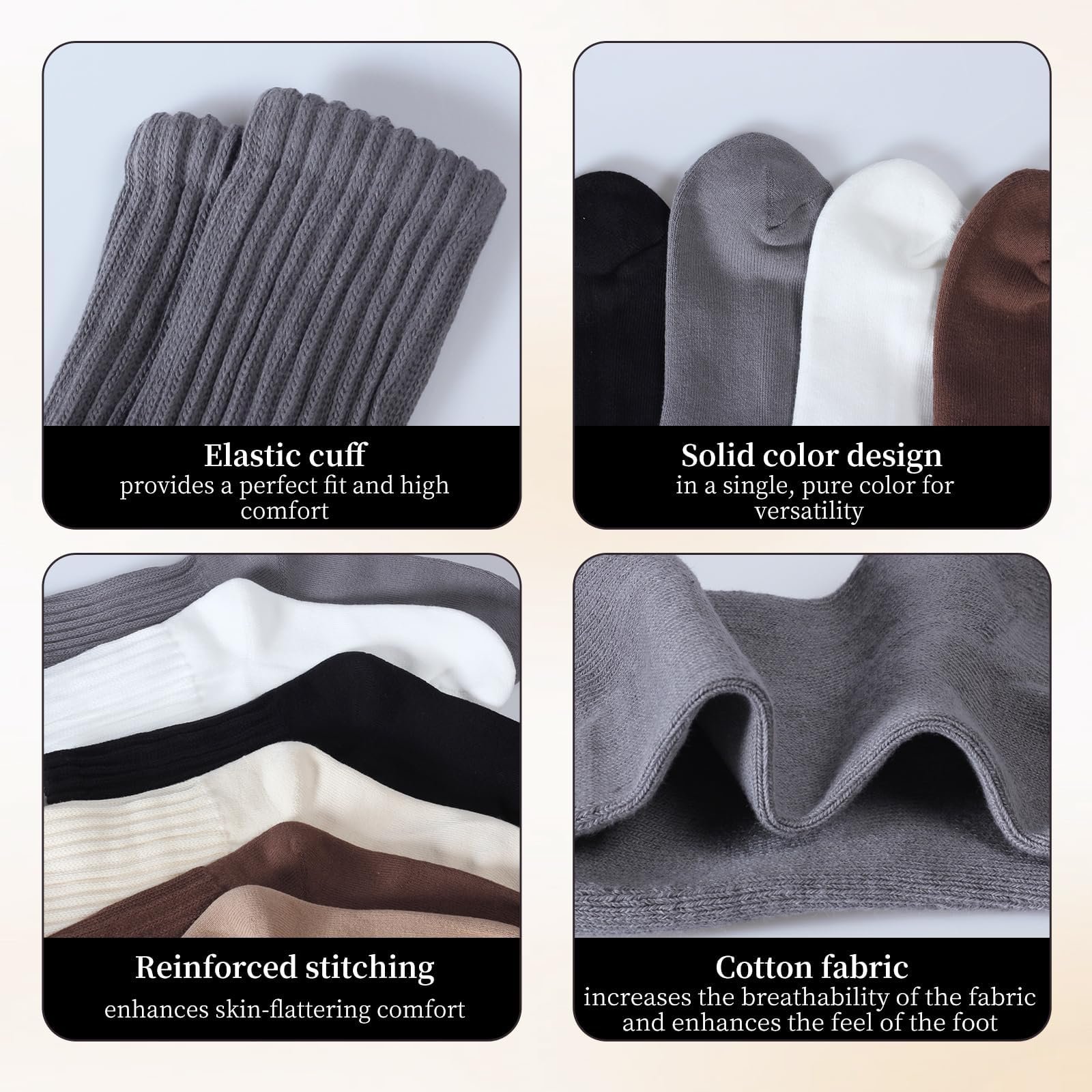 Носки спортивные хлопковые 6 пар размер 35-41, фото №6