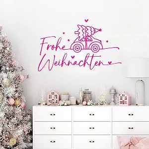 Наклейка на стіну GRAZDesign Frohe Weihnachten 81 x 50 см Темно-сіра - Фото 1