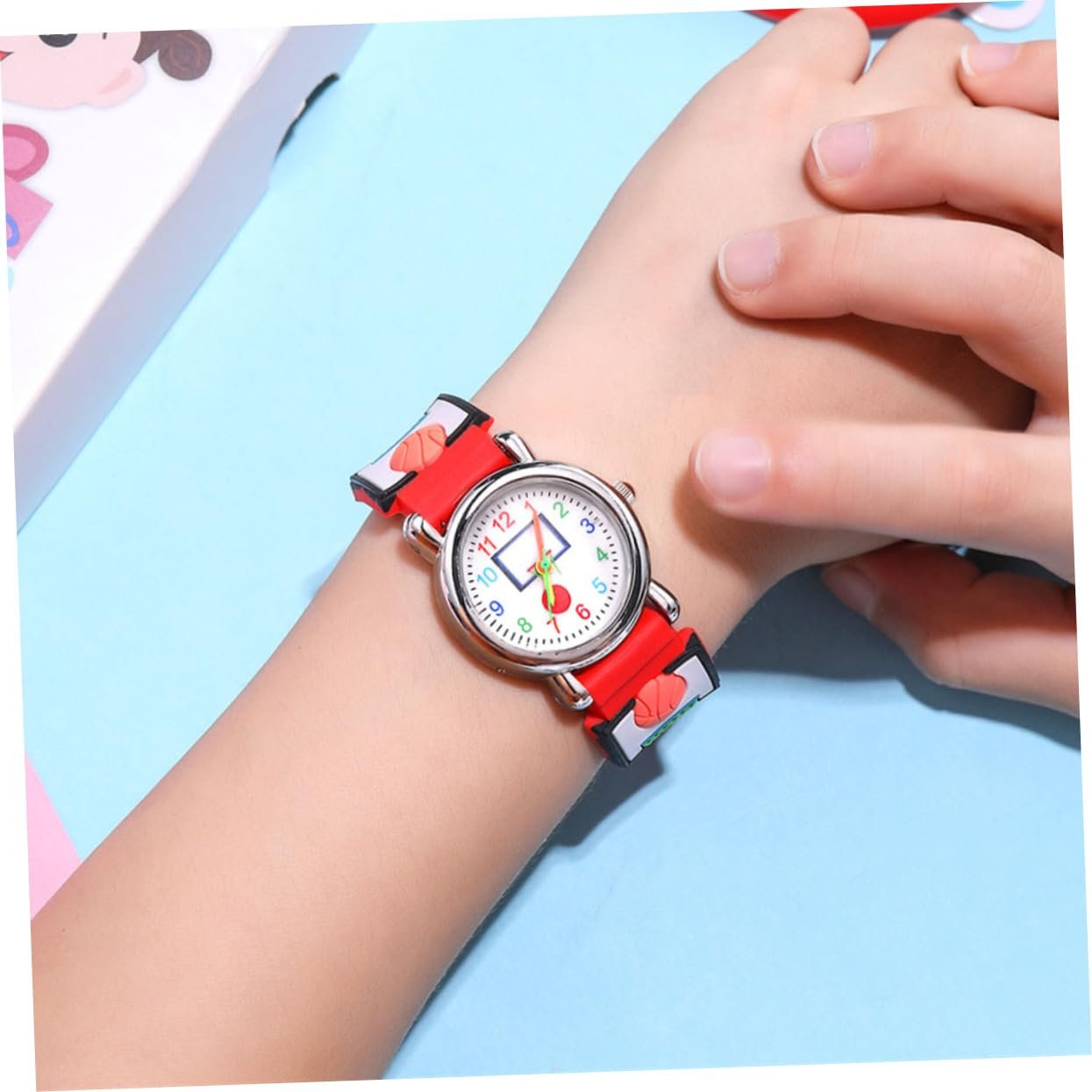 Детские Кварцевые Часы LIFKOME 3D Cartoon Basketball Легкий Дизайн, фото №4