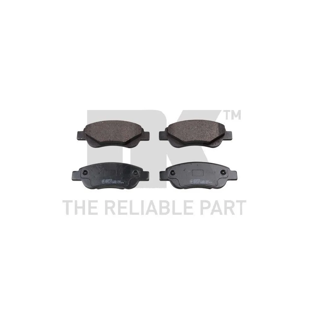 Комплект гальмівних колодок NK 224572 передня вісь, фото №1 Комплект гальмівних колодок NK 224572 передня вісь, фото №1