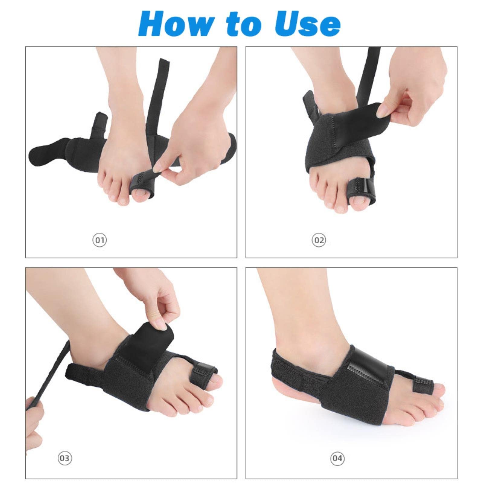 Коректор великого пальця стопи Захист від болю Hallux Valgus Bunion Splint Подушка для ніг Bunion Support, фото №6