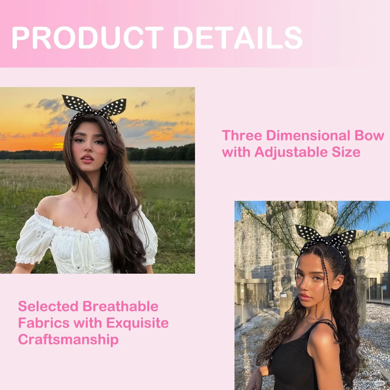 Пов'язка на голову в горошок, фото №3