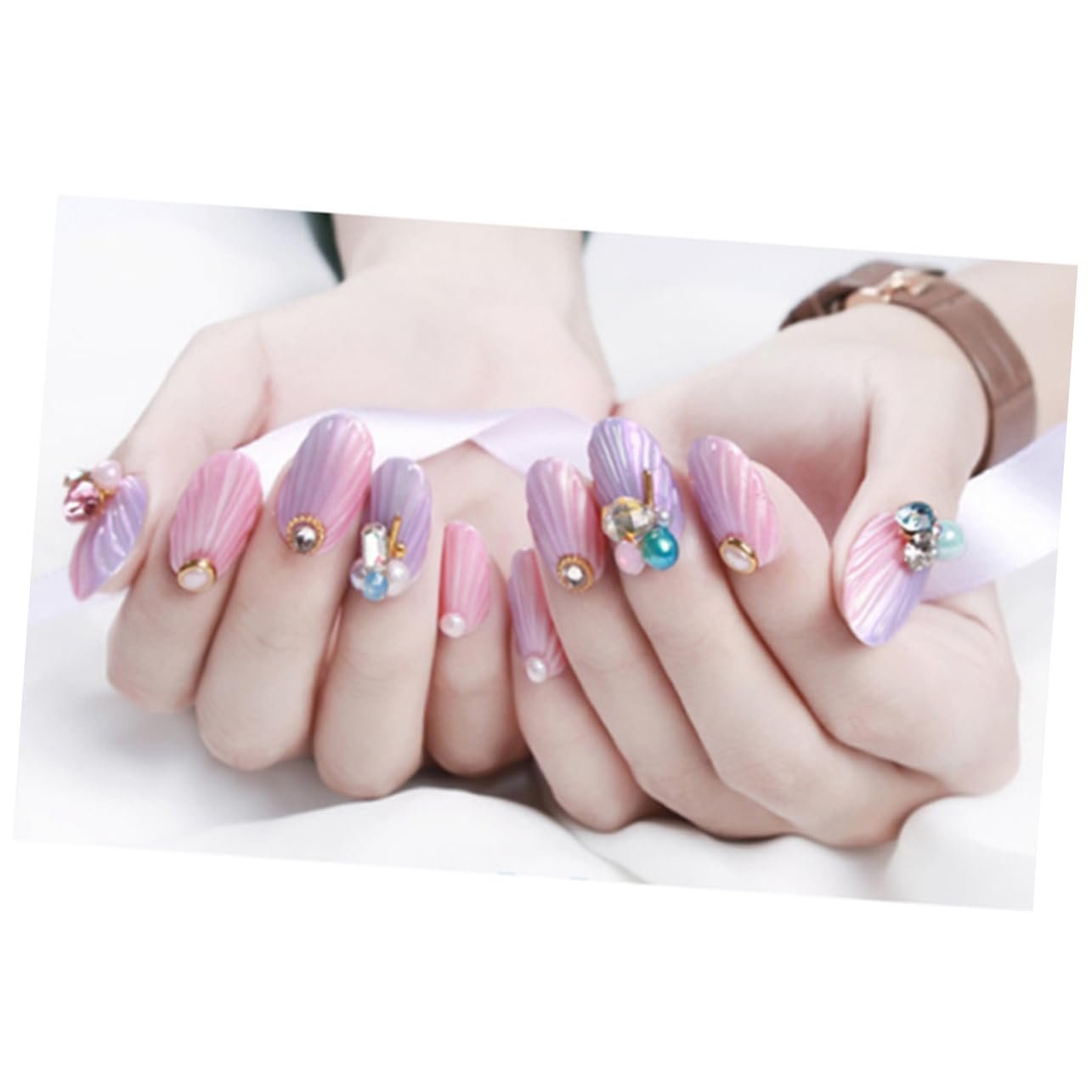 Стрази для нігтів круглі FRCOLOR 2000 шт. Різні кольори, фото №7