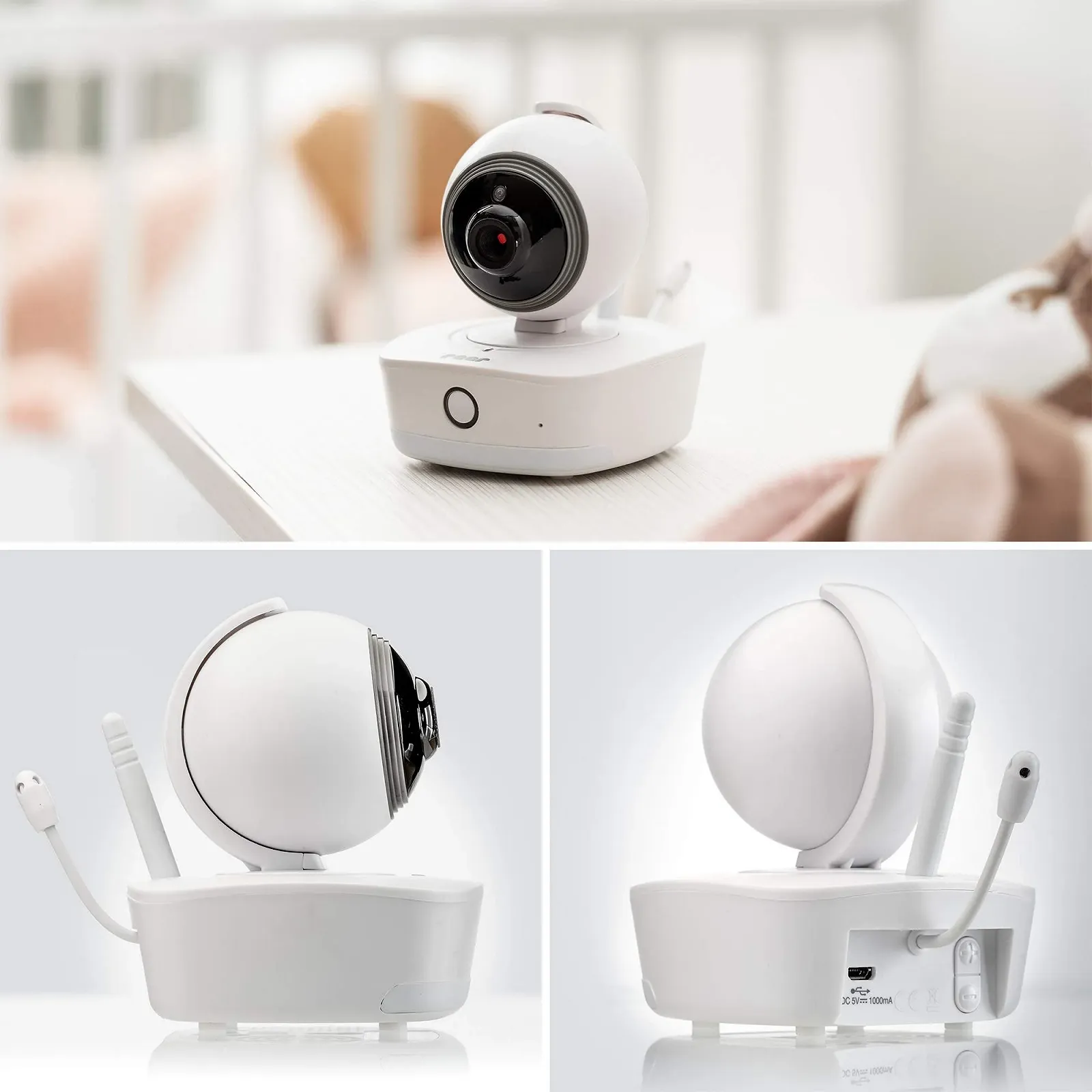 Відеоняня Reer BabyCam XL 80440 Нічне бачення Відстеження руху Білий, фото №9 Відеоняня Reer BabyCam XL 80440 Нічне бачення Відстеження руху Білий, фото №9