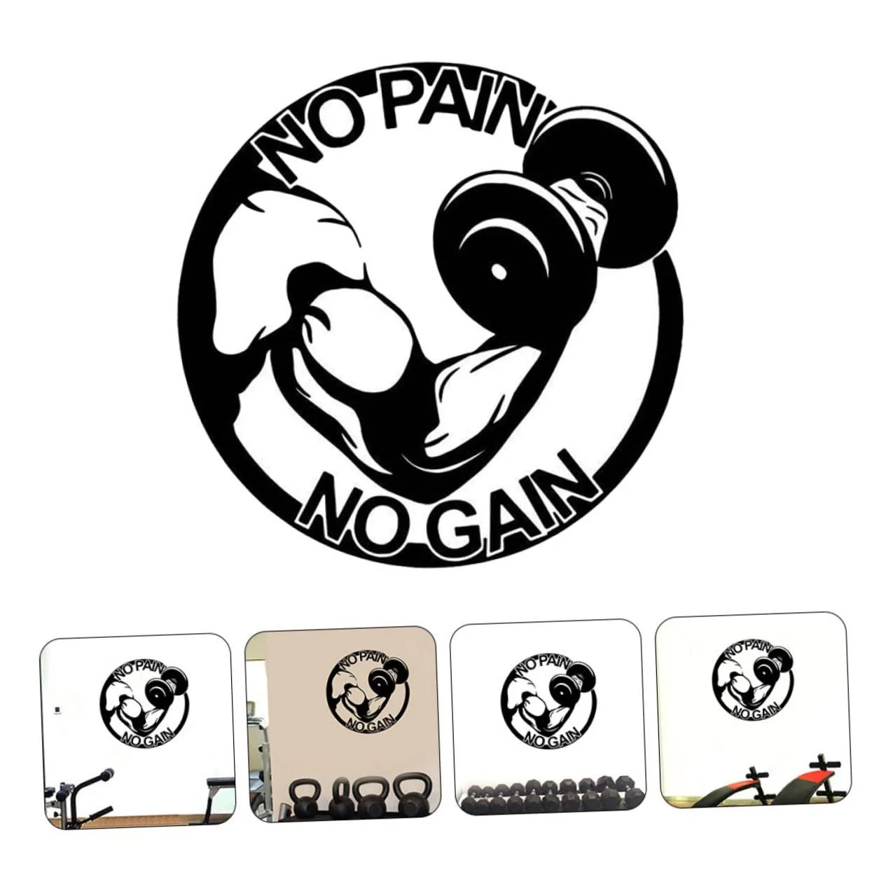 Наклейка на стіну Lurrose Fitness Dumbbells Гантелі, фото №8