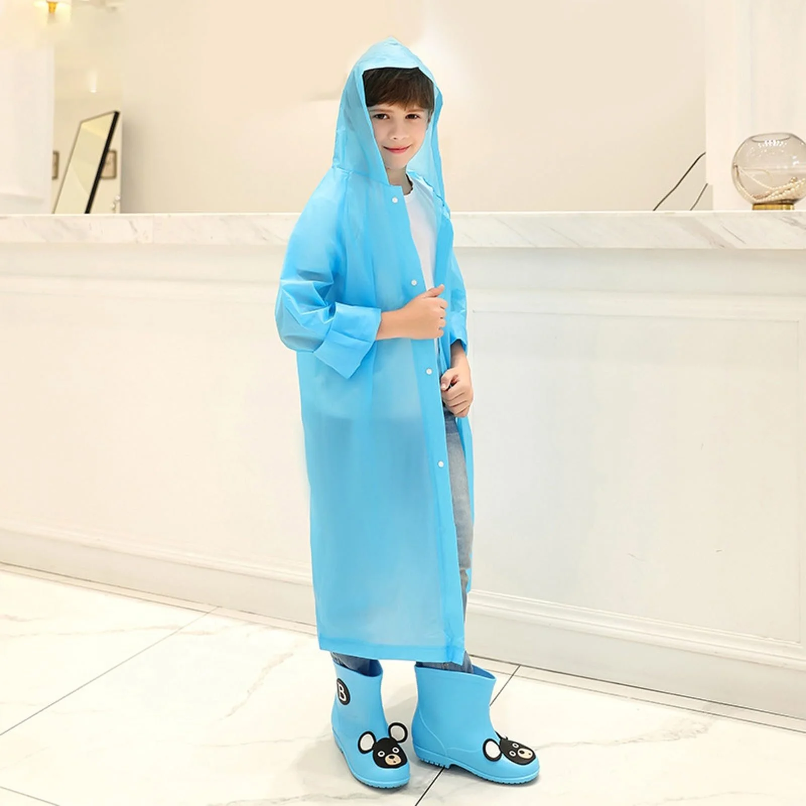 Дитячий дощовий плащ-пончо Багаторазовий водонепроникний, фото №4 Дитячий дощовий плащ-пончо Багаторазовий водонепроникний, фото №4