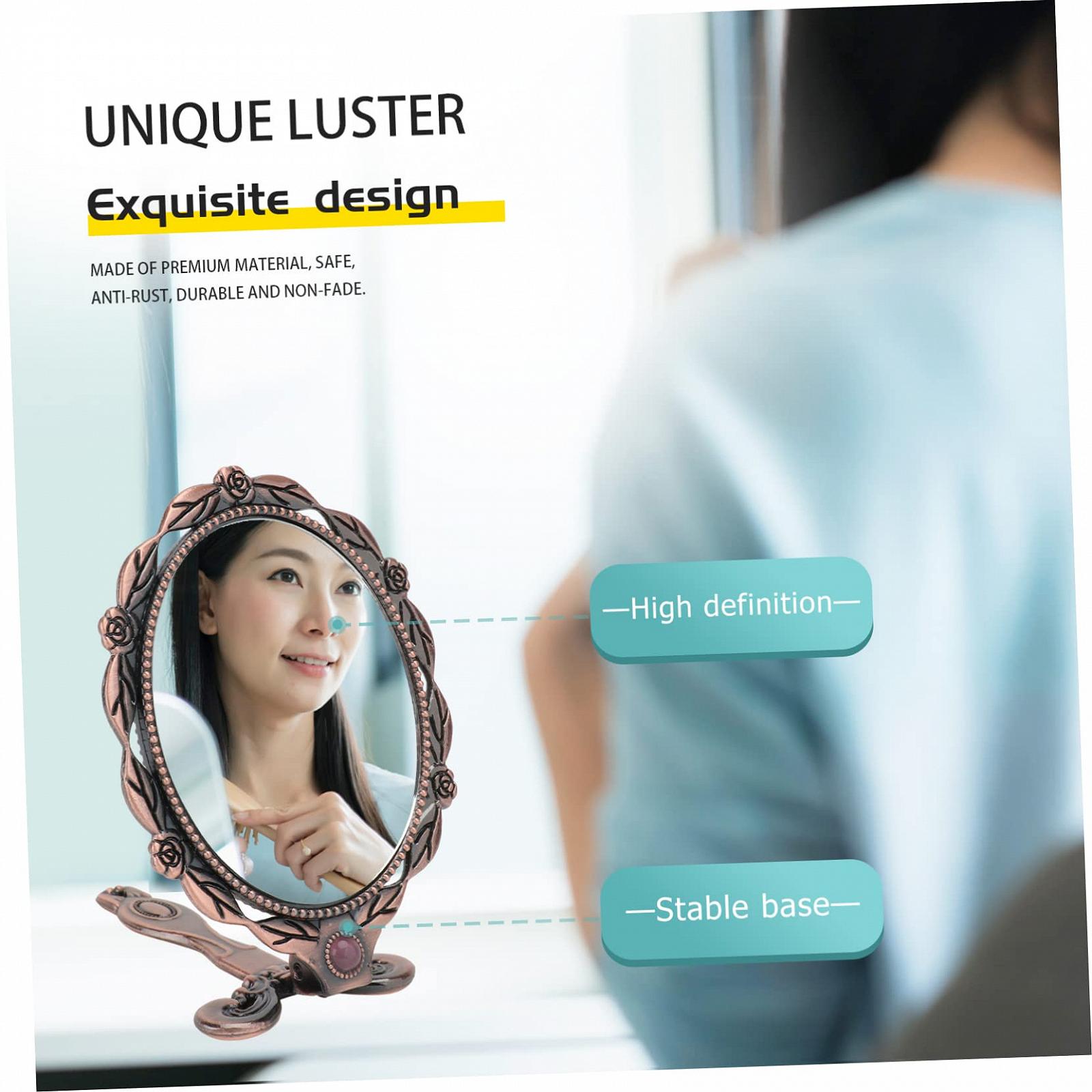 Дзеркало Angoily Vintage Дорожнє Дзеркало Складане З Ручкою, фото №2 Дзеркало Angoily Vintage Дорожнє Дзеркало Складане З Ручкою, фото №2