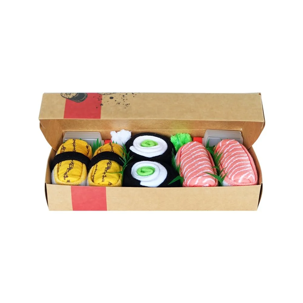 Носки Tamago Salmon Cucumber Maki - 3 пары, фото №1