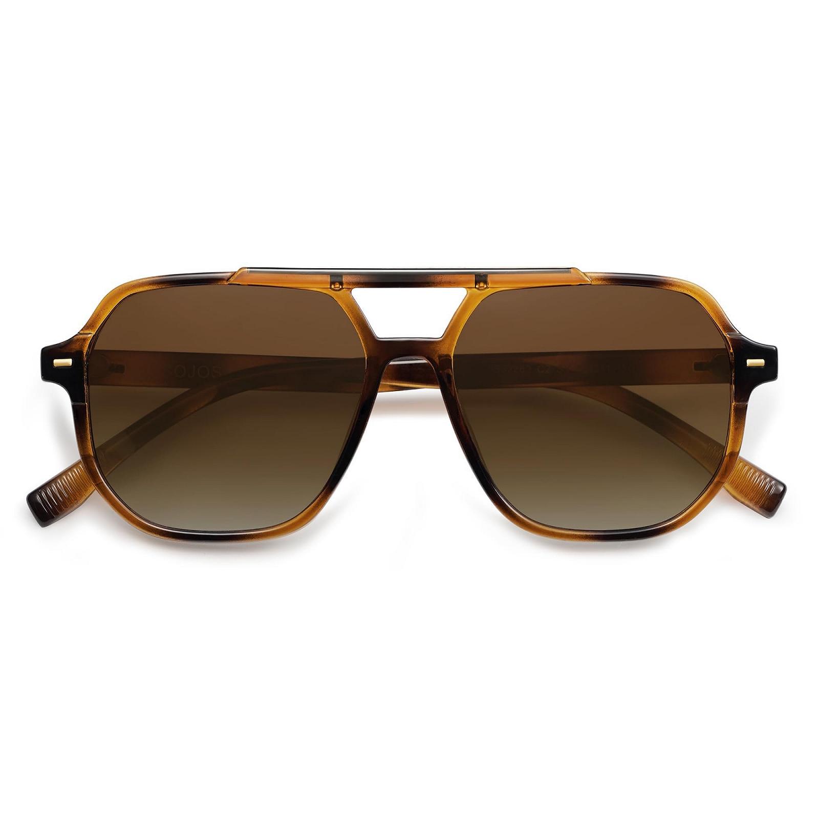 Сонцезахисні окуляри Unisex Retro Vintage Polarised Square Cool Rectangular 70s UV400 Protection Classic Unisex Outdoor Modern SOJOS SJ2283, фото №4