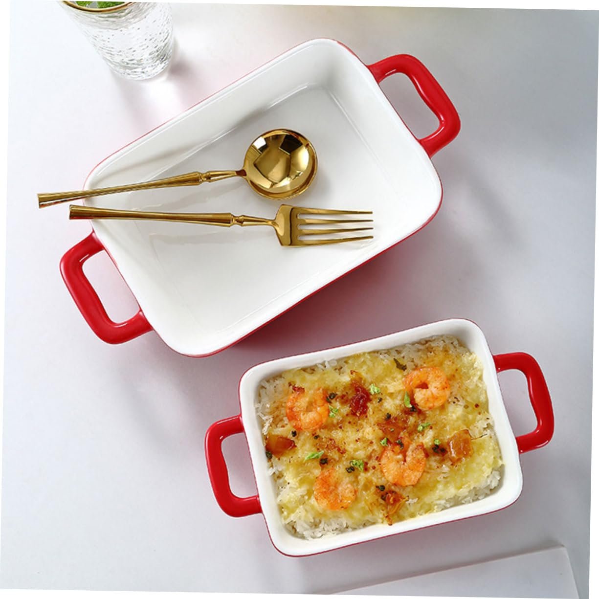 Форма для запекания BESTYASH керамическая прямоугольная для духовки и микроволновой печи, фото №4