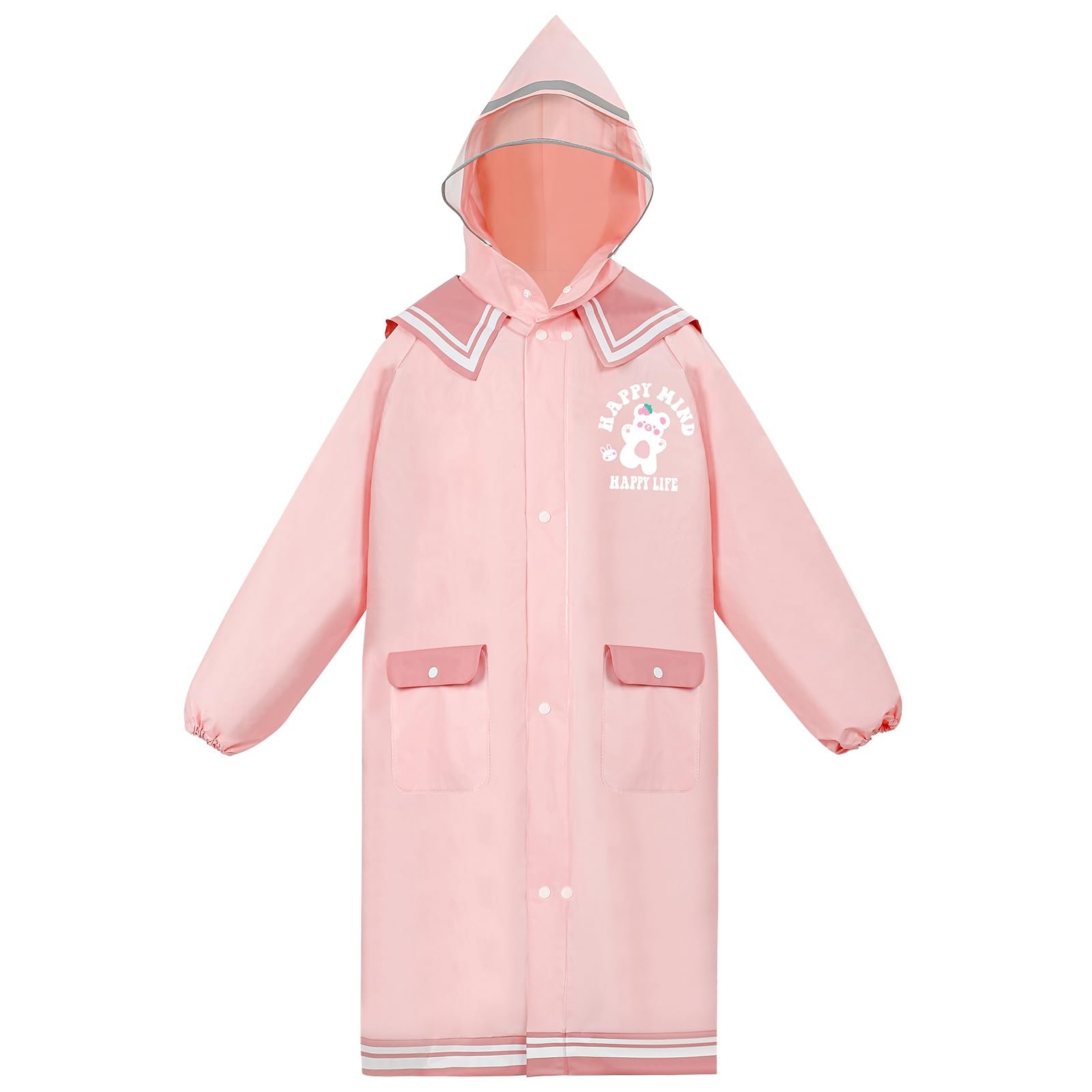 Детский дождевой плащ-пончо KAKU NANU с рукавами 2-10 лет, детский дождевик с местом для школьной сумки, легкая дождевая куртка с капюшоном и карманами, подарки для мальчиков и девочек, фото №2 Детский дождевой плащ-пончо KAKU NANU с рукавами 2-10 лет, детский дождевик с местом для школьной сумки, легкая дождевая куртка с капюшоном и карманами, подарки для мальчиков и девочек, фото №2
