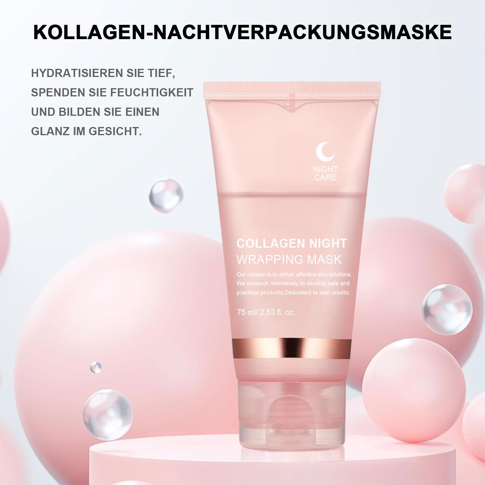 Ночная маска для лица с коллагеном, набор 2 шт., фото №5