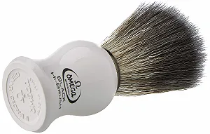 Помазок для бритья Omega 0196745 Fibre Black Hi-Brush белый synthetic.ua - Фото 1