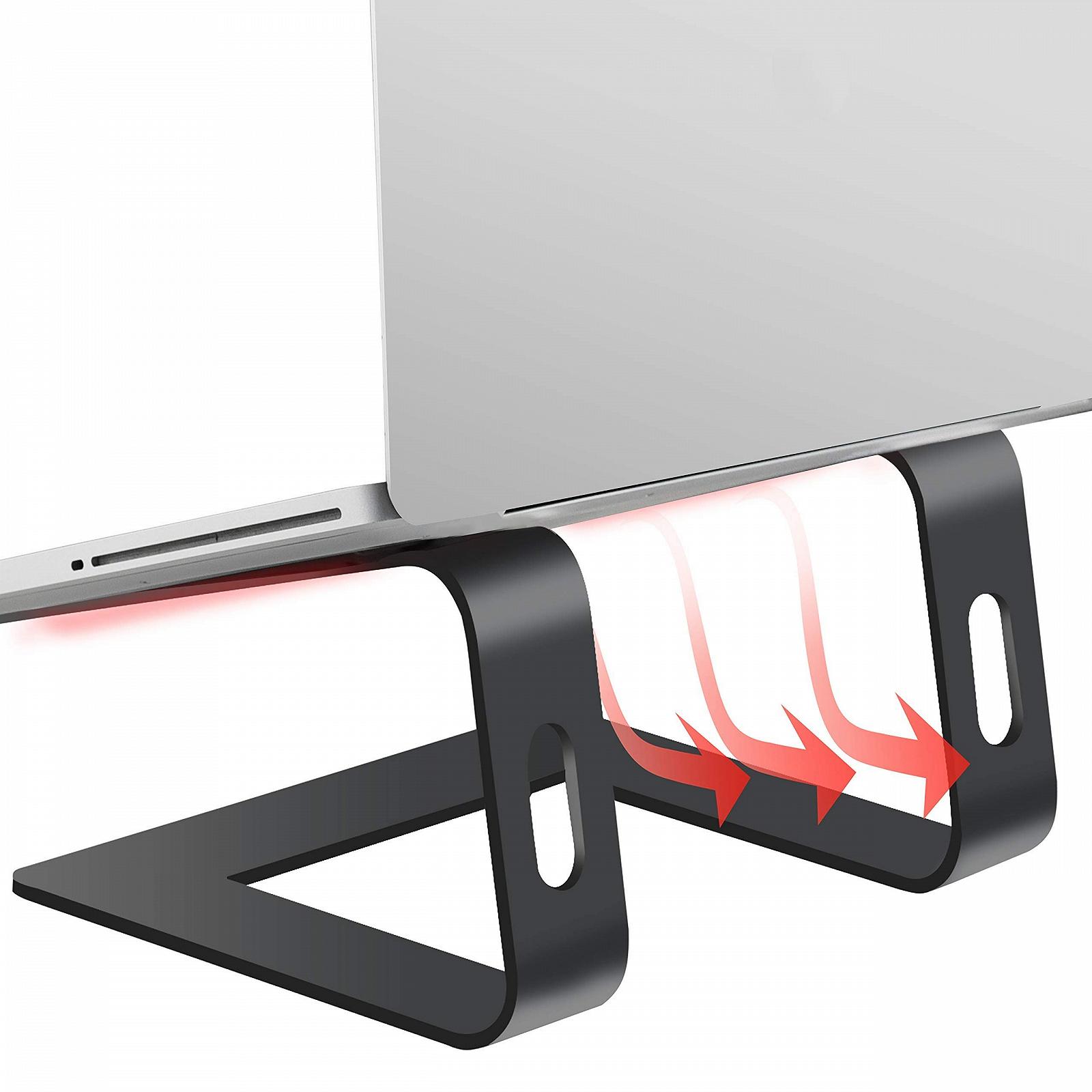 Подставка для ноутбука Orionstar, эргономичная подставка для ноутбука для стола, алюминиевая подставка для ноутбука с вентиляцией, совместимая с MacBook Air Pro Samsung Notebook 10-15.6 дюймов, черная, фото №4 Подставка для ноутбука Orionstar, эргономичная подставка для ноутбука для стола, алюминиевая подставка для ноутбука с вентиляцией, совместимая с MacBook Air Pro Samsung Notebook 10-15.6 дюймов, черная, фото №4