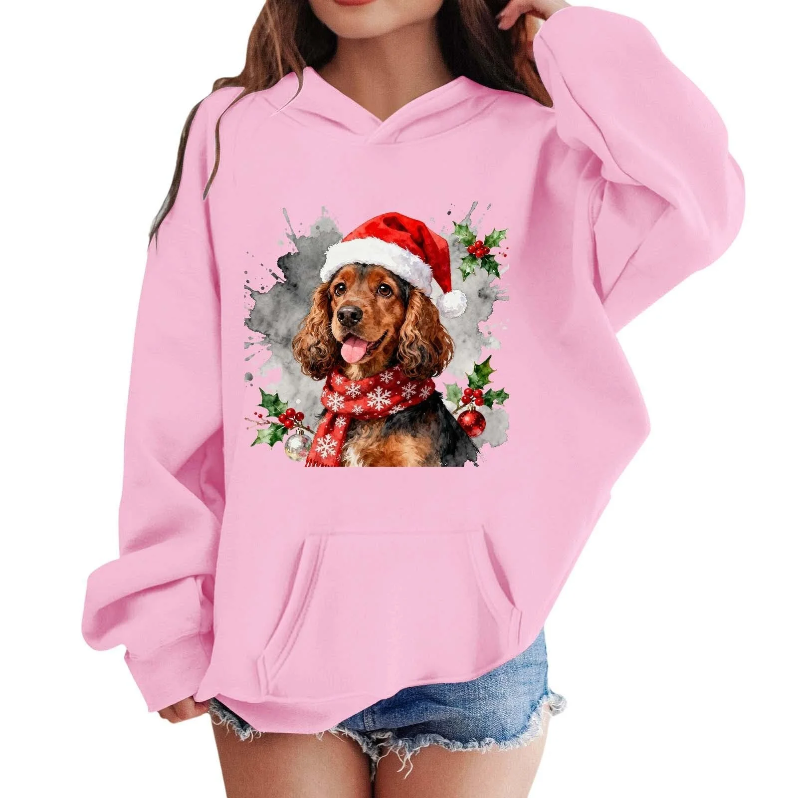 Худи Для девочки Рождественский свитер с принтом, фото №1