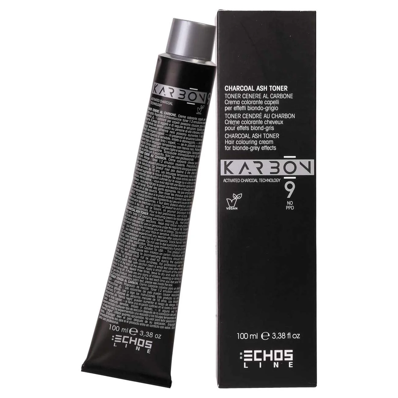 Тонер Echos Line Carbon 9 Charcoal CT Попелястий - Попелястий Крем-фарба, фото №1 Тонер Echos Line Carbon 9 Charcoal CT Попелястий - Попелястий Крем-фарба, фото №1