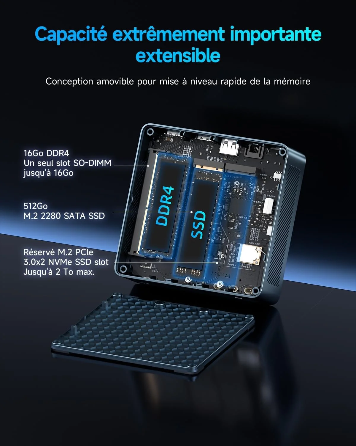 Мини ПК BMAX B4 Turbo / Intel N150 / RAM 16GB / SSD 512GB / 2 x HDMI / LAN / Wi-Fi 5 / Bluetooth 5.0 / Windows 11 Pro / Серый, фото №6