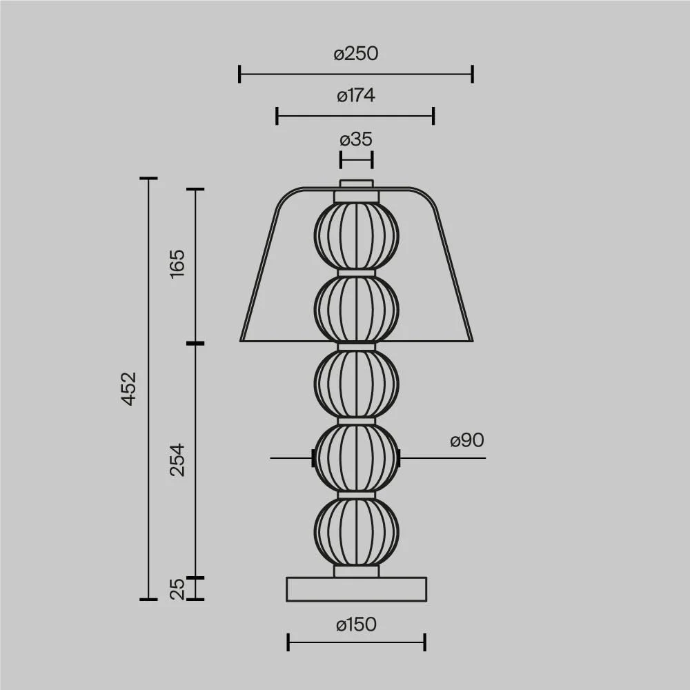 Настільна лампа Maytoni Modern Amulet LED Золотий силікон та скло метал 500 люмен 10 Вт, фото №2