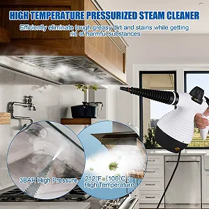 Пароочисник ручний 1000W 15 аксесуарів EU Plug synthetic.ua - Фото 1