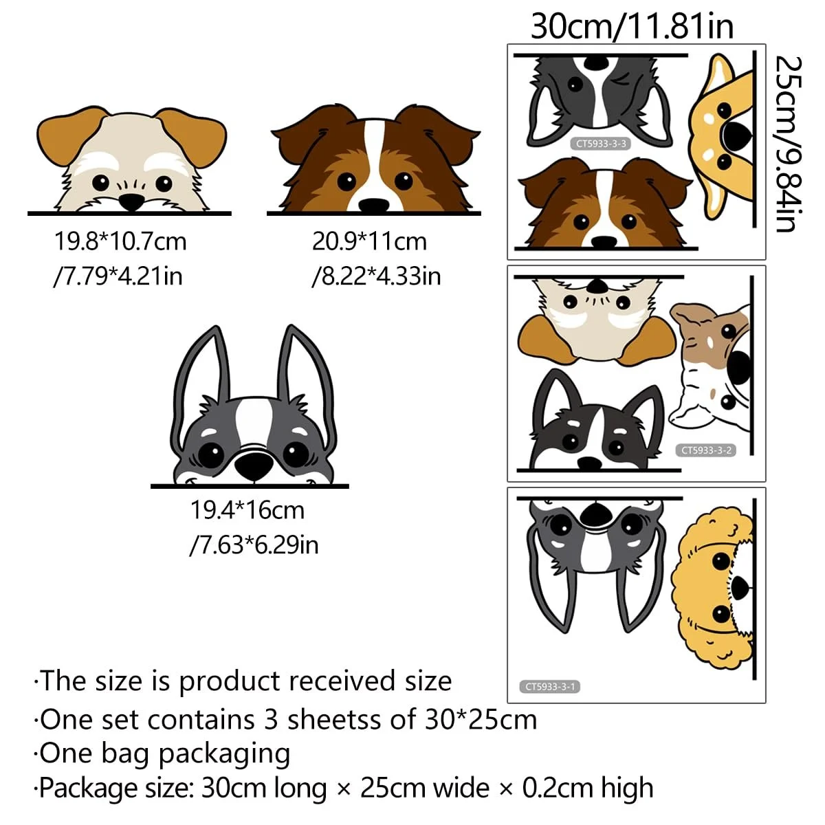 Наклейки на стіну Puppy Dog 8 шт., фото №9