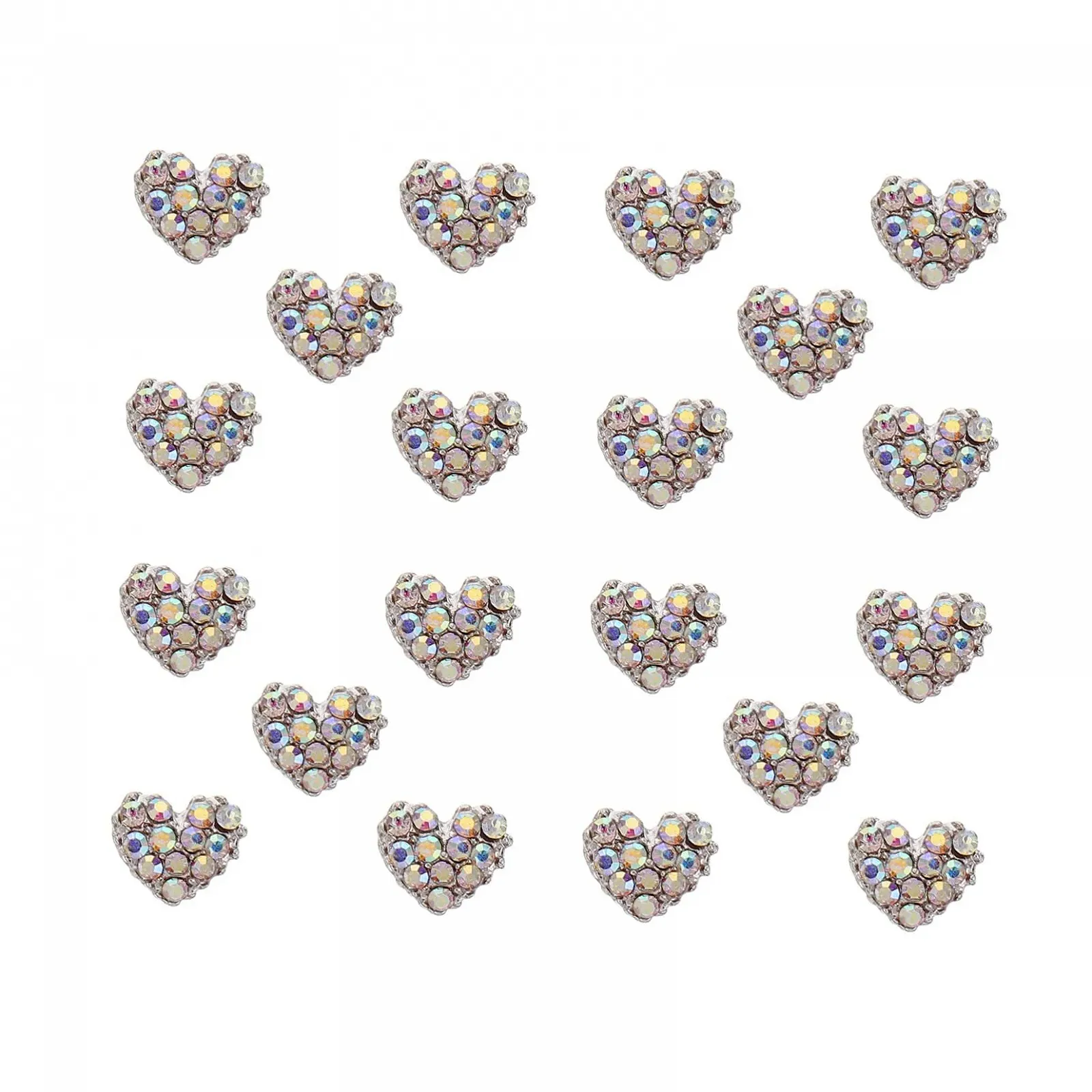 Наклейки для нігтів у вигляді серця (20 шт.), фото №1