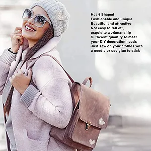 Аппликация Сердце, 40 шт, для самостоятельного изготовления, аппликация для украшения одежды synthetic.ua - Фото 1