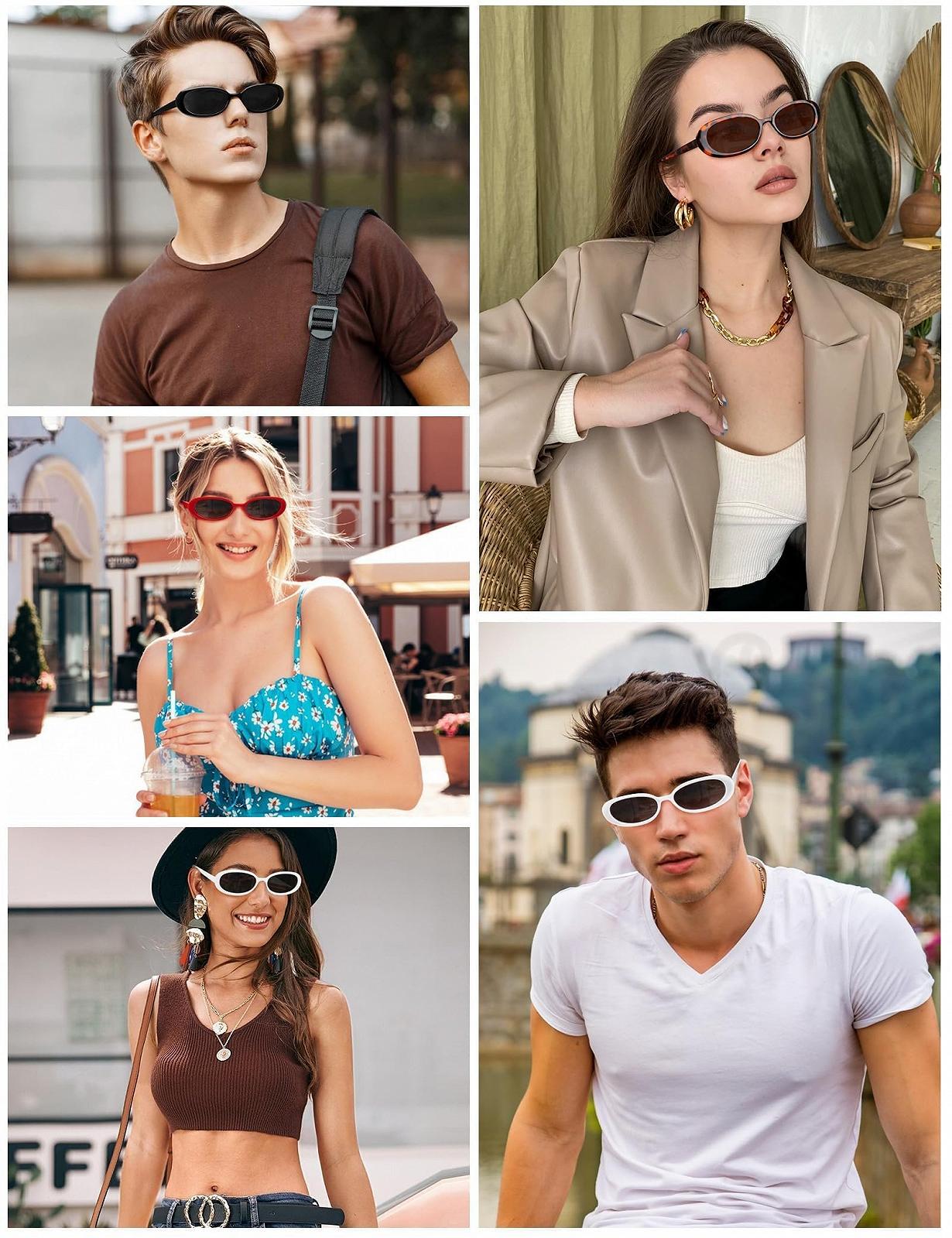 Солнцезащитные очки овальные винтажные Becellen Набор 4 шт., фото №5